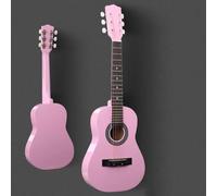 HEFJIAYCIQ 30"/36"Inch Acoustic Guitar, Linden Wood Top Beginner Guitar Starter Set Package, with Gig Bag, Strap, Steel Strings, Picks, Capos,Pink,36in