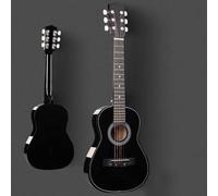 HEFJIAYCIQ 30"/36"Inch Acoustic Guitar, Linden Wood Top Beginner Guitar Starter Set Package, with Gig Bag, Strap, Steel Strings, Picks, Capos,Black,30in