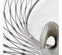 HEFJIAYCIQ 304 Stainless Steel Wire Rope Netting, Hole 6cm Flexible DIY Garden Fence Barrier Mesh, Balcony Stair Fall Protection Fence Wire,Silver 2.5mm,1.2x6m