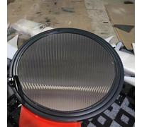 HEFJIAYCIQ 360° Rotation Around Center Round Window, Aluminium Alloy Frame Tempered Glass Window with Handles, for Bathroom, Kitchen, Living Room, Attic, Office, Cafe,Black 1,40cm/15.7in