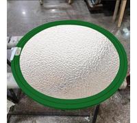 HEFJIAYCIQ 360° Rotation Around Center Round Window, Aluminium Alloy Frame Tempered Glass Window with Handles, for Bathroom, Kitchen, Living Room, Attic, Office, Cafe,Green 2,40cm/15.7in