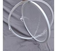 HEFJIAYCIQ 360° Rotation Around Center Round Window, Aluminium Alloy Frame Tempered Glass Window with Handles, for Bathroom, Kitchen, Living Room, Attic, Office, Cafe,White 2,40cm/15.7in