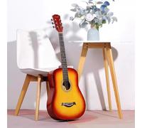 HEFJIAYCIQ 38-Inch/40-Inch/41-Inch Beginner Acoustic Guitar Kit, with Gig Bag, Strings, Basic Starter Picks Portable Travel Guitar,Sunset color,41in