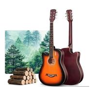 HEFJIAYCIQ Acoustic Guitar, 6 Steel-String Wood Guitar with Starter Kit, Gig Bag, Strings, Strap, Pitch Pipe And Pick,Sunset,41in