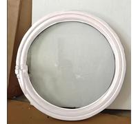 HEFJIAYCIQ Aluminium Alloy Rotatable Round Window, Tempered Glass Wall Décor Porthole Window with Handle, Kitchen Home Decor Casement Window,White 3,30cm/11.8in