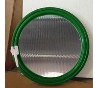HEFJIAYCIQ Aluminium Alloy Rotatable Round Window, Tempered Glass Wall Décor Porthole Window with Handle, Kitchen Home Decor Casement Window,Green 1,35cm/13.7in