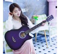 HEFJIAYCIQ Beginner Acoustic Guitar, All Wood Cutaway Guitar Starter Set, W/Case, Strap, Capo, Strings, Picks for Beginners Adult Teen,1,38in