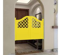 HEFJIAYCIQ Cafe Swinging Doors, Wood Internal Saloon Fence Partition, Entrance Half Doors for Stairway Laundry Room Bar,Yellow,85x100cm