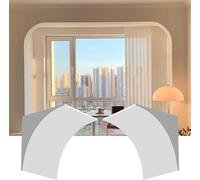 HEFJIAYCIQ DIY Arch Doorway Kit, 2 Pcs Lightweight Foam Arch Corner Kit, Half Circle Door Archs for Living Room Interior Decoration,White,43x43x43cm