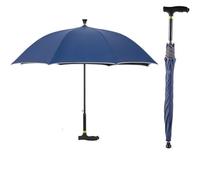 HEFJIAYCIQ Durable Walking Stick Umbrella, Lightweight Wear-Resistant Clear Rain Dual Use Cane Parasols, Stainless Steels Straight Rod Long Handle Design,Blue,83cm/32.6inch