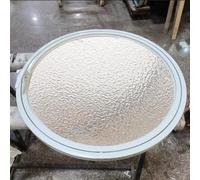 HEFJIAYCIQ Flush Mount Round Rotating Casement Window, Aluminium Alloy Tempered Glass Shed Window, for Bathroom, Bedroom, Kitchen, Home,White 2,30cm/11.8in