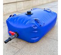 HEFJIAYCIQ Foldable Water Storage Bladder, Leakproof & Tear-Resistant PVC Emergency Waters Storage Tank, for RV Truck & Outdoor Use,Blue,350L/1x0.7x0.5m