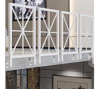 HEFJIAYCIQ Indoor & Outdoor Handrail Railing Kit, Metal Iron Staircase Handrail and Deck Fence, for Family Hotel Villa Attic Deck Balcony,White 2,40x90cm