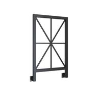 HEFJIAYCIQ Indoor Railing Kit, Industrial Wrought Iron Railing Guardrail Spindles, for Steps, Balconies, Staircases, Decks, Patio Stairs and Outdoor Decor,Black 2,40x85cm