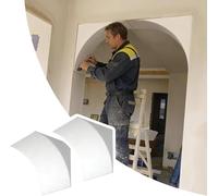 HEFJIAYCIQ Interior Paintable Arch Half Circle Kit, 2 Pcs Universal Precurved Foam Trim Molding Kit, Home Decoration Arch Half Circle Trim Corner,White,44x44x44cm