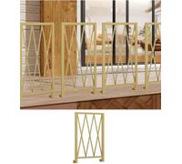 HEFJIAYCIQ Metal Iron Railing Kit, Deck Attic Porch Stair Balusters, Home Indoor Outdoor DIY Improvement Spindles,Gold 4,40x105cm