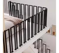HEFJIAYCIQ Metal U-Shaped Stair Guardrail, Sturdy Non-Slip Indoor & Outdoor Stylish & Safe Grab Bars, Retro Industrial Iron Porch Handrail and Deck Fence,Black,35cm/1.1ft