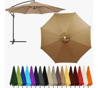 HEFJIAYCIQ Outdoor Umbrella Replacement Canopy, 6 Ribs/8 Ribs Cantilever Umbrella Replacement Cloth Cover, for Garden Market Parasol Fabric