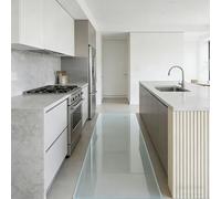 HEFJIAYCIQ Plastic Kitchen Runner Rug, Waterproof Vinyl Floor Protector Mat, Clear Carpet for Indoor Laundry Hallway Front Sink,Clear,60x400cm(24x157inch)