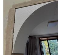 HEFJIAYCIQ Premade Foam Arch Kit for Doorway, Interior Paintable Archway Door Frame, Precurved Rounded Molding & Trim,White,10x20x20cm