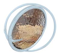 HEFJIAYCIQ Retro Style 360° Rotating Round Window, Flush Mount Aluminium Alloy Swivel Tempered Glass, for Attic Bedroom Kitchen Window Replacement,White,45cm/17.7in