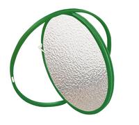 HEFJIAYCIQ Round Rotating Tempered Glass Windows, 360° Rotatable Aluminum Alloy Ventilation Windows, Porthole Window for Bathroom, Kitchen, Playhouse Decor,Green 2,30cm/11.8in