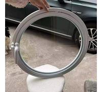 HEFJIAYCIQ Round Rotating Window with Tempered Glass, Flush Mount 360° Rotatable Aluminum Alloy Shed Windows, for Bathroom, Kitchen, Playhouse Decor,White 3,30cm/11.8in