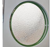 HEFJIAYCIQ Round Rotating Window with Tempered Glass, Flush Mount 360° Rotatable Aluminum Alloy Shed Windows, for Bathroom, Kitchen, Playhouse Decor,Green 2,35cm/13.7in