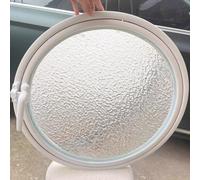 HEFJIAYCIQ Round Rotating Window with Tempered Glass, Flush Mount 360° Rotatable Aluminum Alloy Shed Windows, for Bathroom, Kitchen, Playhouse Decor,White 2,30cm/11.8in