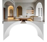 HEFJIAYCIQ Rounded Decorative Kit for Doorway, Lightweight Paintable Precurved Foam Full Half Circle Arch Kit, Customizable Smooth Rounded Decor,White,100x400x400mm