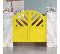 HEFJIAYCIQ Saloon Cafe Half Doors, Solid Wood Two-Way Swinging Doors with Hinges, for Doorways Kitchen Bar Cellar Porch Stairs,Yellow,135x100cm