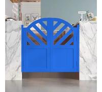 HEFJIAYCIQ Saloon Cafe Half Doors, Solid Wood Two-Way Swinging Doors with Hinges, for Doorways Kitchen Bar Cellar Porch Stairs,Blue 1,120x100cm