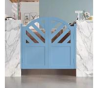 HEFJIAYCIQ Saloon Cafe Half Doors, Solid Wood Two-Way Swinging Doors with Hinges, for Doorways Kitchen Bar Cellar Porch Stairs,Blue 2,105x100cm