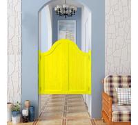 HEFJIAYCIQ Solid Wood Swinging Saloon Doors with Hinges, Interior Divider Western Auto Close Premade Cafe Doors, for Kitchen Bar Hallway Porch Entrance,Yellow,110x90cm