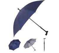 HEFJIAYCIQ Walking Cane Umbrella, Stick Umbrella with Longer Carbon Fiber, for Hiking Rainy Windproof Umbrella,Chrome,86cm/33inch