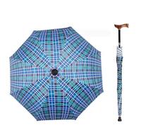 HEFJIAYCIQ Walking Sticks Umbrella, 5 Level Height Adjustable Cane Umbrella, for Climbing, Hiking, Daily Living Aids,F,83~92cm/32~36inch