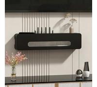 HEFJIAYCIQ Wifi Router Hidden Storage Box, Floating Modem Hidden Box, Cable Storage Cabinet for Bedroom Living Room,Black,60x20x20cm