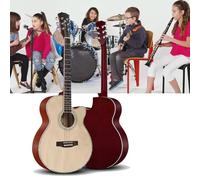 HEFJIAYCIQ Wood Acoustic Guitar for Adults, 40Inch/41Inch 6 Steel-String All-Spruce Build, Elementary Tutorial of Folk Guitar for Beginners,6,40in