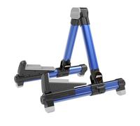 HEFLYCCTV Guitar Stand - Foldable Aluminum Floor Stand Adjustable for All Types of Guitars, Basses, Ukuleles and Violins, Banjo Easy to Carry Steady Stand Safe Protection (Blue)