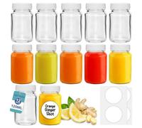 Heftman 120Ml Small Glass Bottles With Lids - 12 Pack