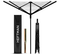 Heftman 4 Arm Rotary Washing Line - Black
