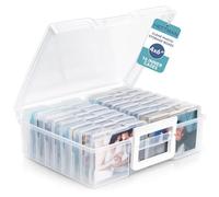 HEFTMAN 4 x 6 Photo Storage Boxes - Holds 1600 Photos (Clear)