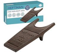 HEFTMAN Boot Jack Cast Iron - Heavy Duty, Rustic Welly Boot Remover for Quick & Easy Removal of All Types/Sizes of Boots & Wellies - Corrosion-Resistant Welly Puller with Boot Scraper Grooves (1kg)