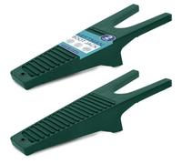 HEFTMAN Boot Jack - 2 x Heavy Duty Welly Boot Remover, Sturdy Plastic Boot Puller for Easy Removal of all Types/Sizes of Boots with Anti-Slip Rubber Grip & Shoe Scraper to Remove Mud - 2 Pack (Green)