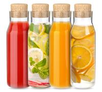 Heftman Carafe Glass Bottles 1 Litre - 4 Pack