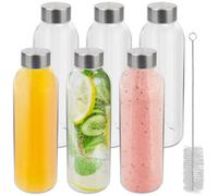Heftman Clear Glass Bottles 500Ml - 6 Pack