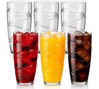 Heftman Clear Swirl Acrylic Tumblers - Set Of 6