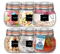 Heftman Clip Top Jars 500Ml - 6 Pack