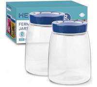 Heftman Fermentation Jar 1.4 Litre Blue - (2 Pack)