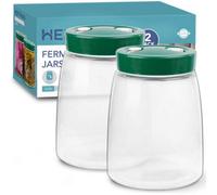 Heftman Fermentation Jar 1.4 Litre Green - (2 Pack)